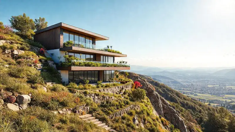 Casa moderna lujosa con vistas panorámicas